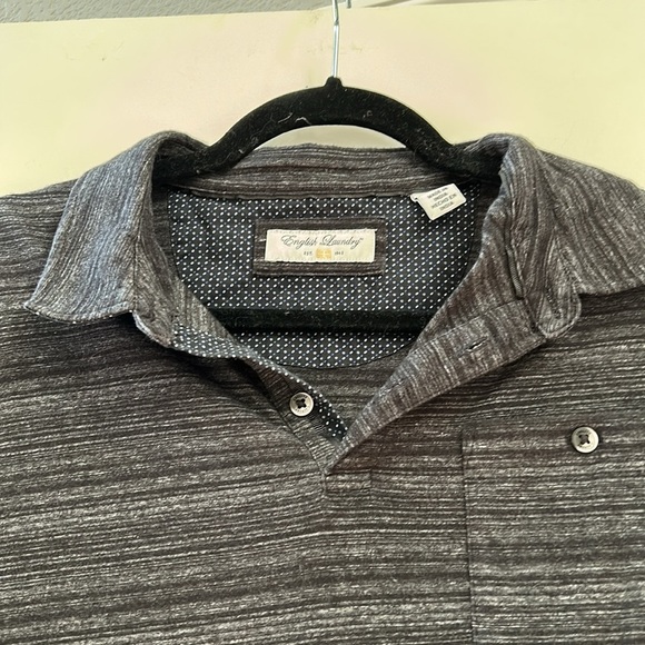 English Laundry collared knit one button short sleeve. Size L. EUC - Picture 2 of 9